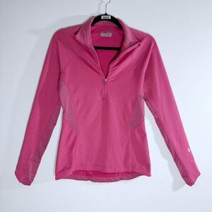 Under Armour ColdGear Pink 1/4 Zip Running Pullover Athletic Top Small